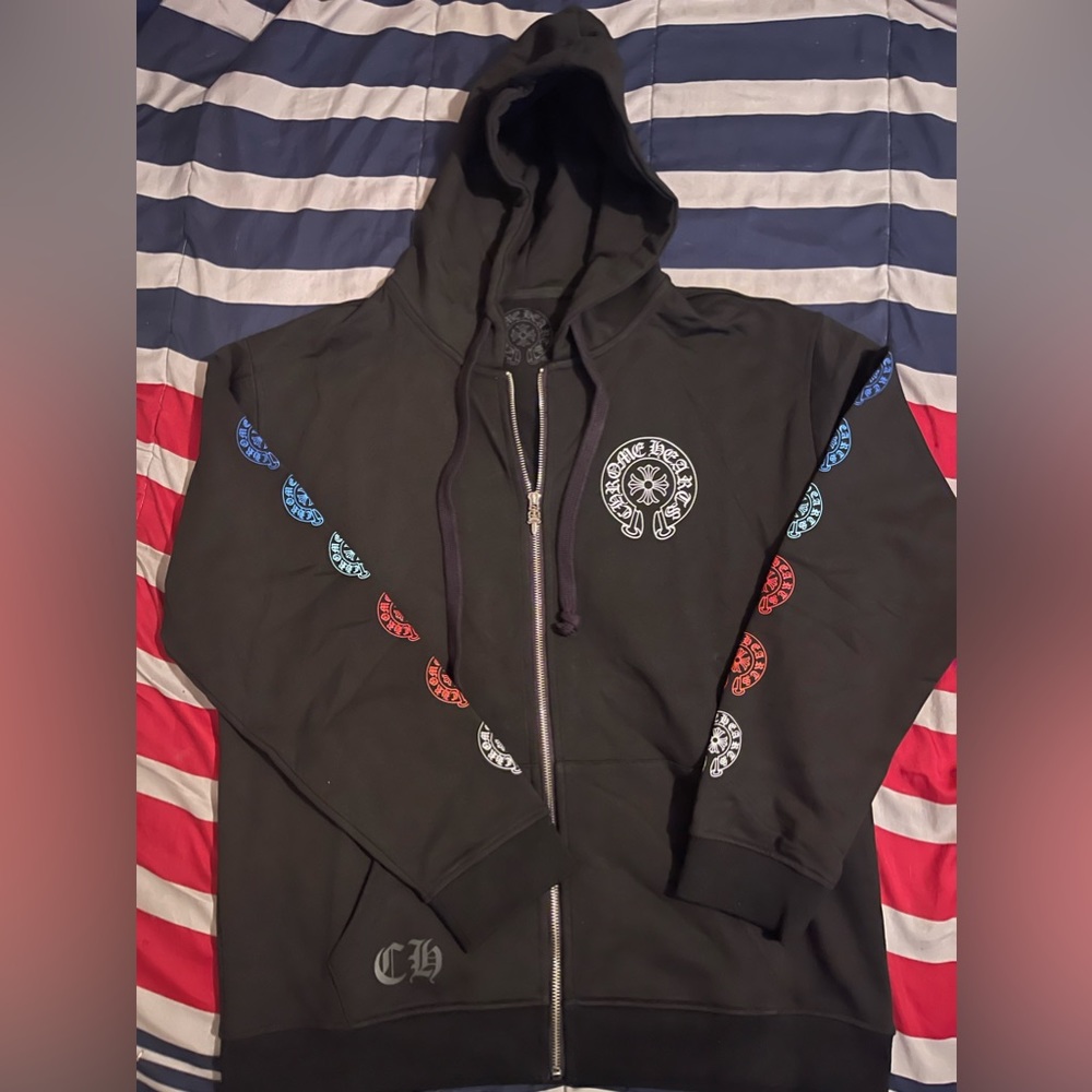 Chrome hearts multicolor horseshoe hoodie